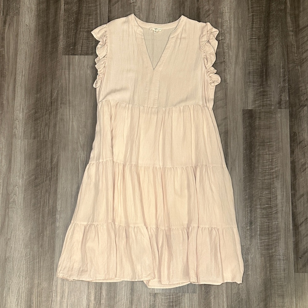 Entry Classic Tiered Sleeveless Ruffle Midi Dress - Large